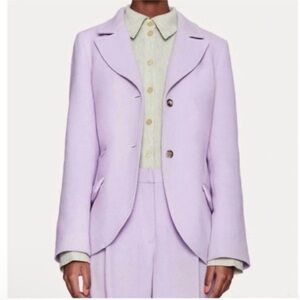 Stine Goya Grace Wool Blazer Jacket Purple Lilac